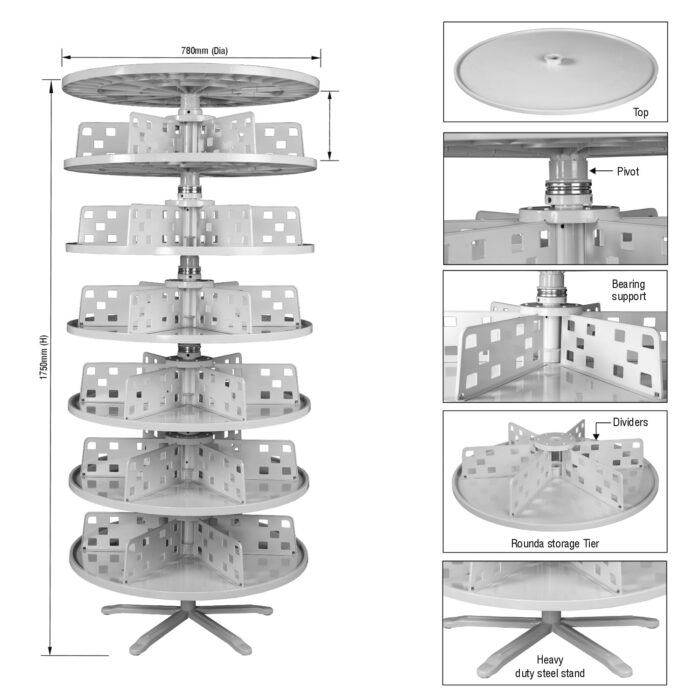 Round Storage Extendable Rounda Storage Unit - Pushti Crates