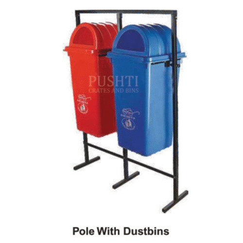Pole with Dustbins