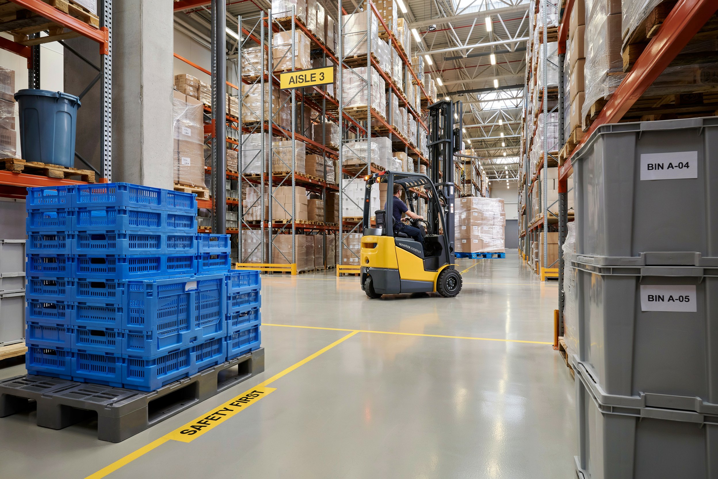 Reduce Warehouse Costs with Plastic Crates & Pallets